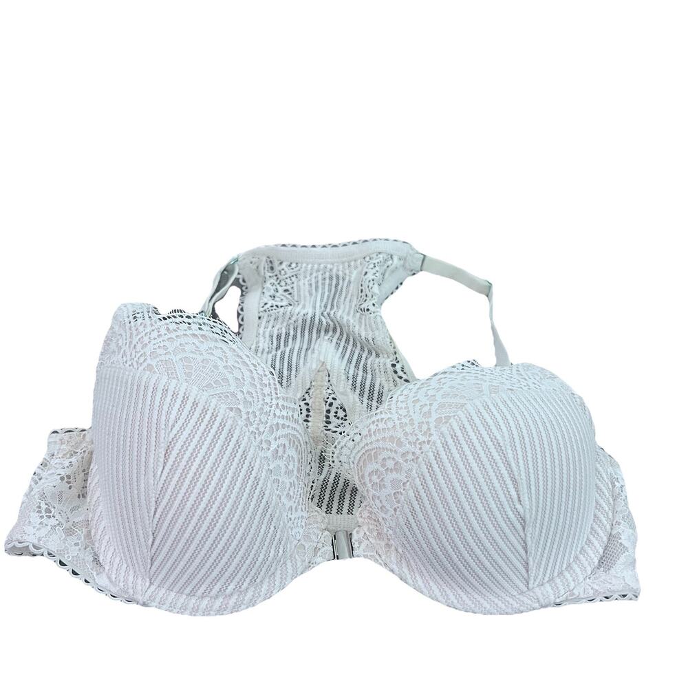 Victorias Secret Racerback Front Close Lined Demi Balconette Bra 32C